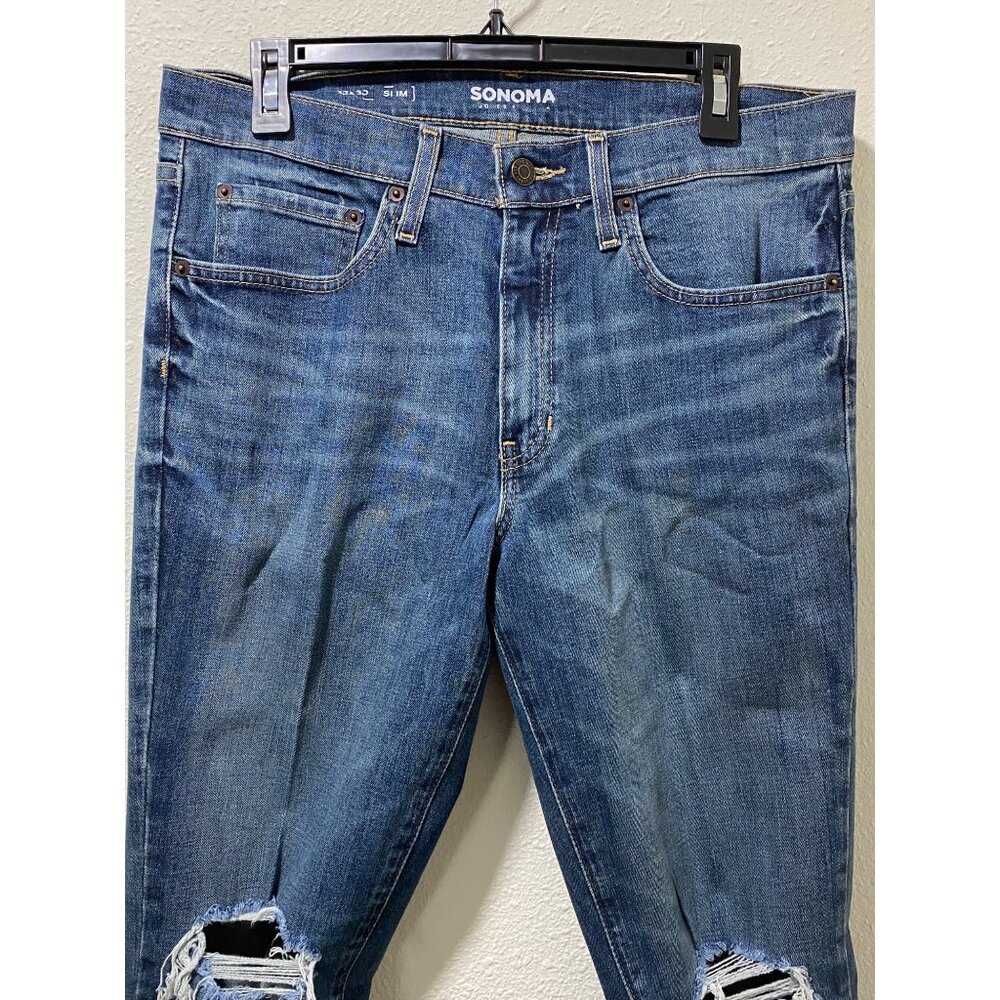 Sonoma Men's Goods for Life Slim-Fit Stretch Jeans, Size: 33X30, Blue - Picture 3 of 12